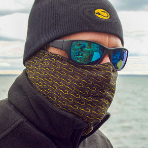 man wearing black neck gaiter by Hook Life on the water